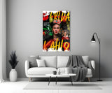 Frida Kahlo Glass Wall Art || Designers Collection