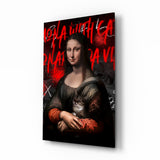 Mona Lisa, The Cat Lover Glass Wall Art || Designers Collection