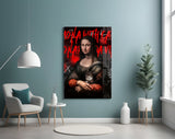 Mona Lisa, The Cat Lover Glass Wall Art || Designers Collection