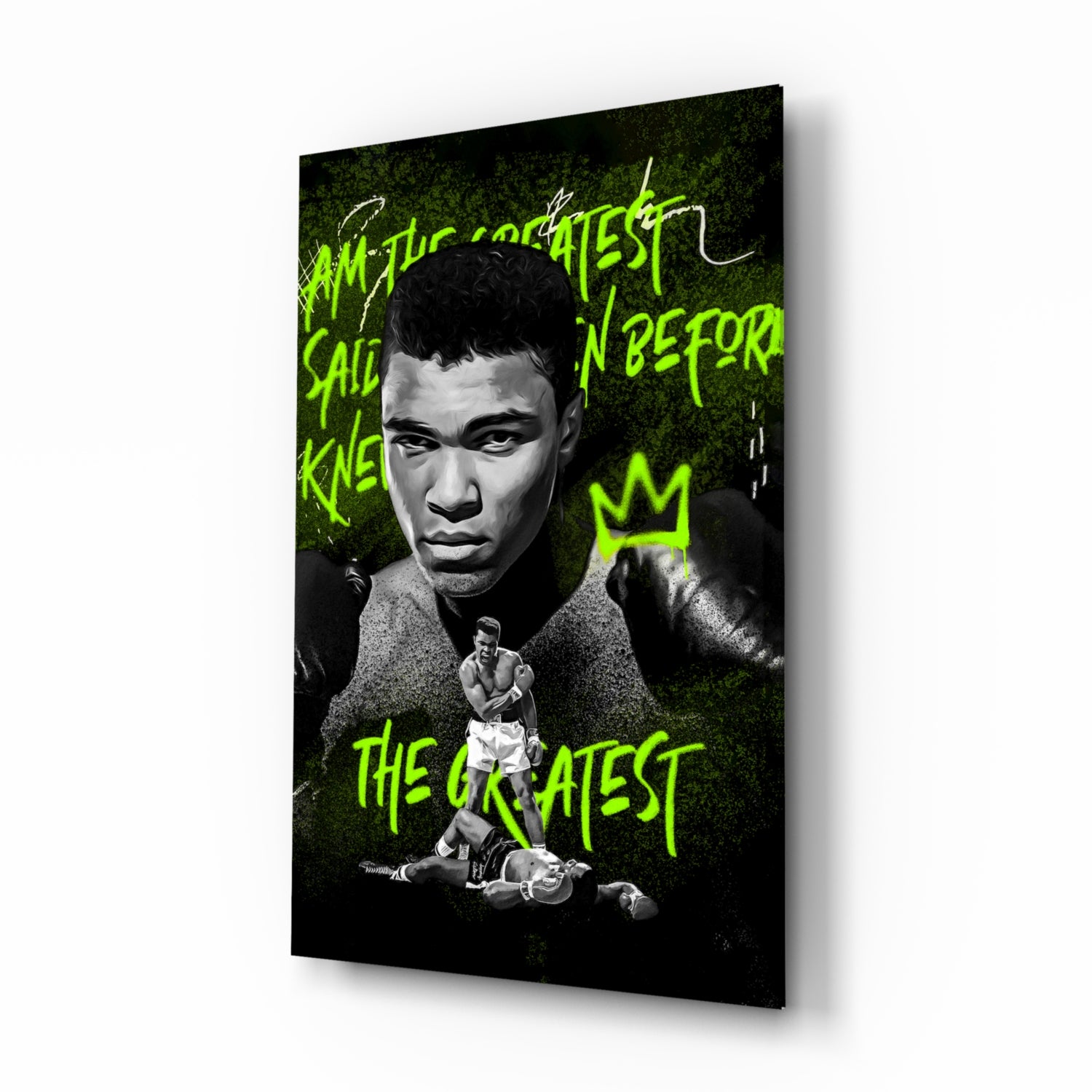 Muhammad Ali , The Greatest Glass Wall Art || Designers Collection