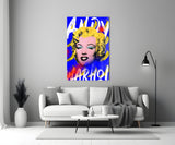 Andy Warhol and Marilyn Monroe Glass Wall Art || Designers Collection