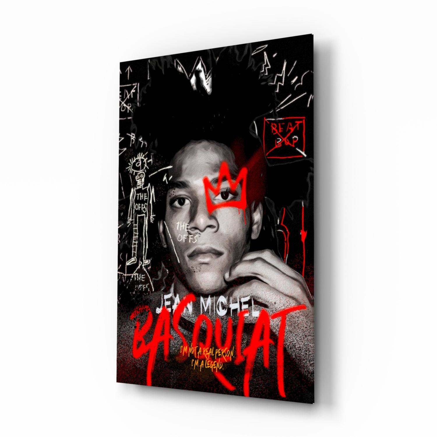 Jean-Michel Basquiat Glass Wall Art || Designers Collection