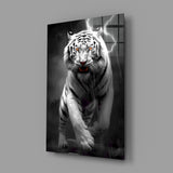 Tiger's Wrath Glass Wall Art || Designer's Collection