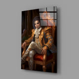 Michael Jackson in the Throne Glass Wall Art || Designer's Collection