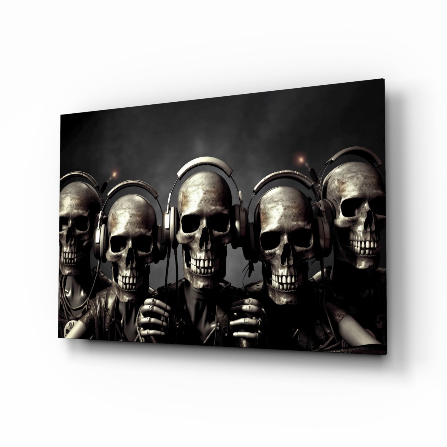 Skull Party Glass Wall Art || Designer's Collection