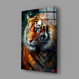 Tiger Glass Wall Art || Designer's Collection