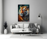 Tiger Glass Wall Art || Designer's Collection