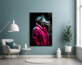 Rhino in Style Glass Wall Art || Designer's Collection