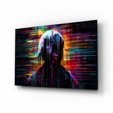 Shadow of Colour Sticks Glass Wall Art || Designer Collection