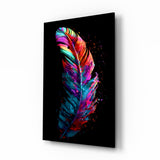 Feather Glass Wall Art || Designers Collection