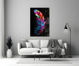 Feather Glass Wall Art || Designers Collection