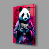 Panda Glass Wall Art || Designer Collection