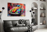 Colourful VW Glass Wall Art || Designer Collection