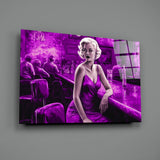 Marilyn in the Bar Glass Wall Art || Designer Collection