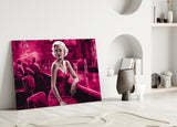 Marilyn in the Bar Glass Wall Art || Designer Collection