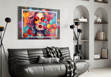 Balloons and the Kiss Glass Wall Art || Designer Collection