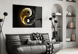 Ying Yang Glass Wall Art || Designer Collection