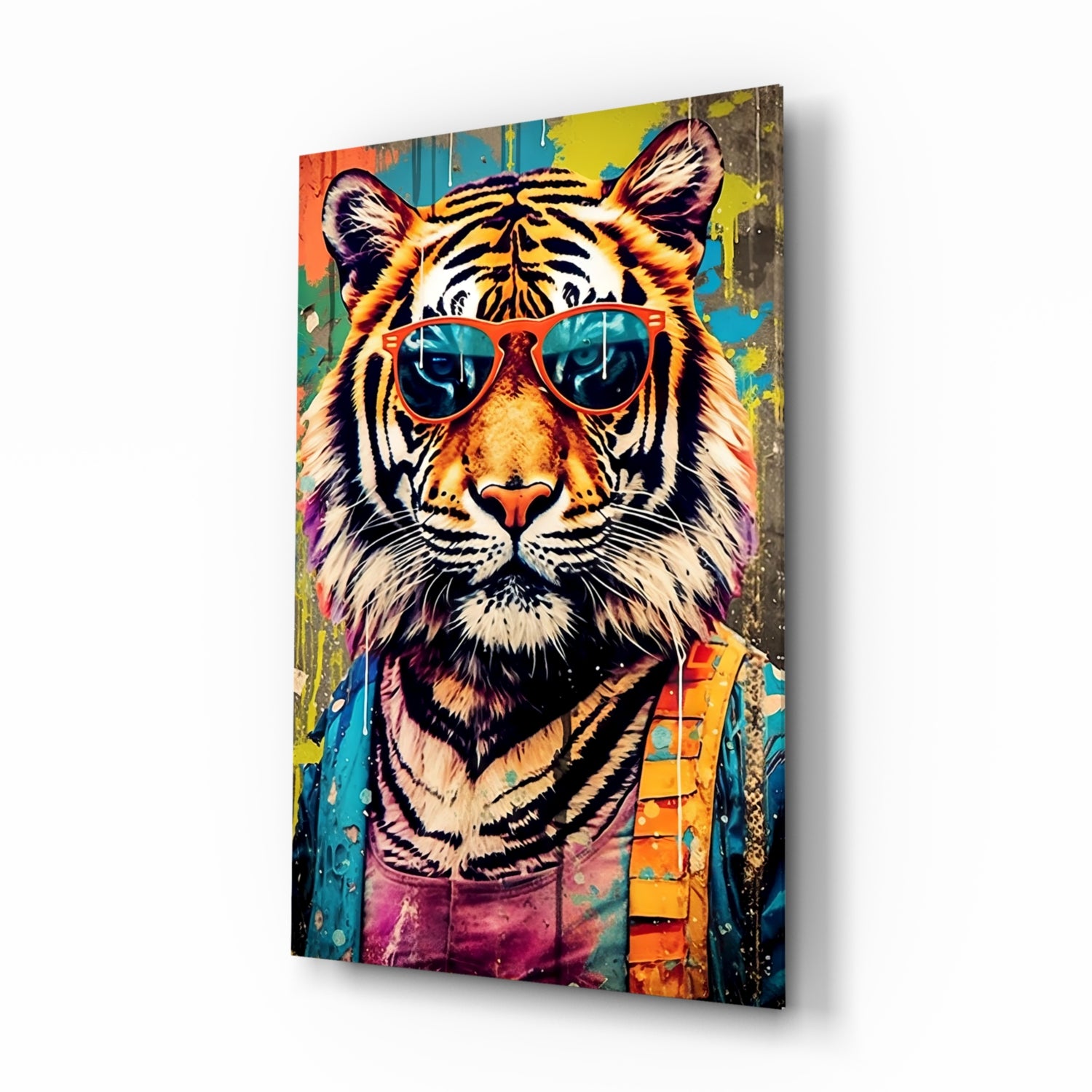 Cool Tiger Glass Wall Art || Designer Collection