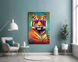 Cool Tiger Glass Wall Art || Designer Collection