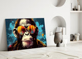 Cool Monkey Glass Wall Art || Designer Collection