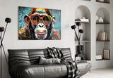 Cool Monkey Glass Wall Art || Designer Collection