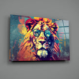 Cool Lion Glass Wall Art || Designer Collection