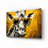 Cool Giraffe Glass Wall Art || Designer Collection