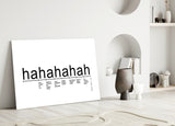 Laughter Analysis Glass Wall Art || Designer Collection