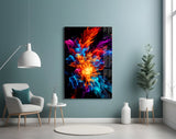 Colour Flower Glass Wall Art || Designer Collection