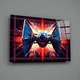 Tie Fighter Glass Wall Art || Designer Collection