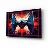 Tie Fighter Glass Wall Art || Designer Collection