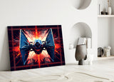 Tie Fighter Glass Wall Art || Designer Collection