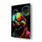 Neon Mice Glass Wall Art || Designer Collection