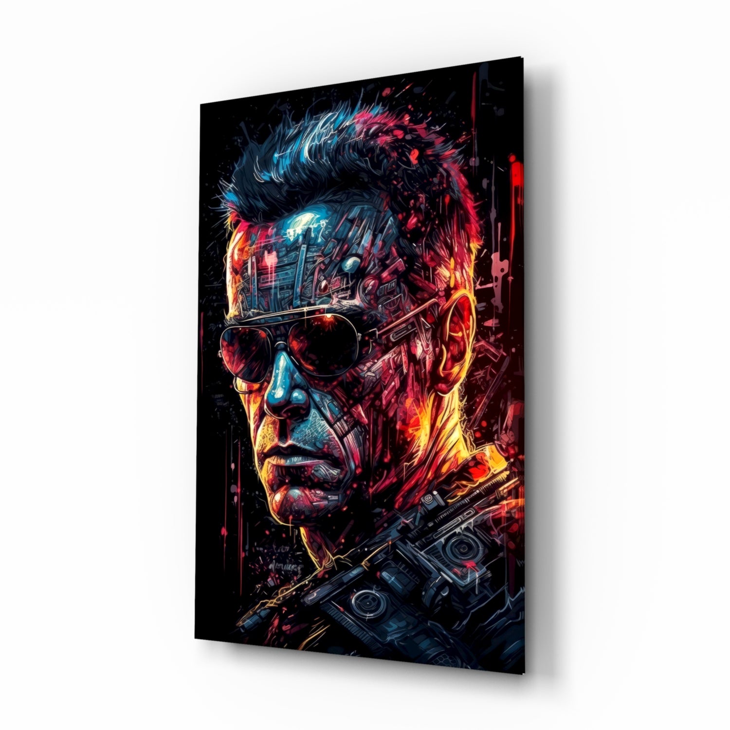 Mechanic Face Glass Wall Art || Designer Collection