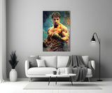 Fighter Glass Wall Art || Designer Collection