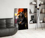 Black Leopard Glass Wall Art | Designer’s Collection