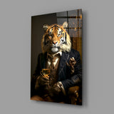 Gentleman Glass Wall Art|| Designer's Collection