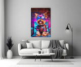 Hip Dog Glass Wall Art || Designer Collection