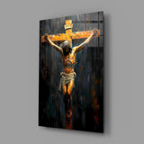 Cross Glass Wall Art || Designer Collection