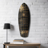 Golden Surf Reflection Glass Wall Art|| Insigne Art Design