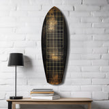 Golden Surf Reflection Glass Wall Art|| Insigne Art Design