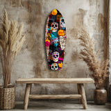 Colorful Skulls Glass Wall Art|| Insigne Art Design