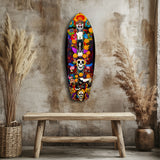 Colorful Skulls Glass Wall Art|| Insigne Art Design