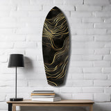 Golden Waves Glass Wall Art|| Insigne Art Design