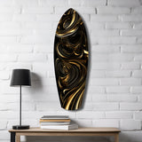 Golden Swirls Glass Wall Art|| Insigne Art Design