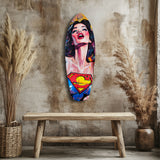 Supergirl Glass Wall Art|| Insigne Art Design