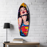 Supergirl Glass Wall Art|| Insigne Art Design