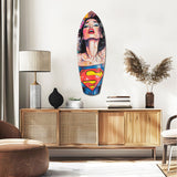 Supergirl Glass Wall Art|| Insigne Art Design