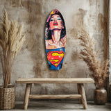 Supergirl Glass Wall Art|| Insigne Art Design