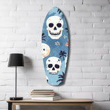 Surf Skull California Dreams Glass Wall Art|| Insigne Art Design